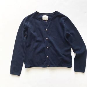 Zara navy blue light knit cardigan EUC 9/10Y